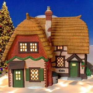Dept 56 Cobb Cottage Dickens Village Lighted Christmas Building - 1994 (no box)